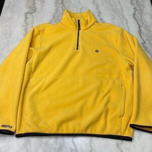 Vintage Nautica Competition 1/4 Zip Nautex Fleece Yellow/Black Size Medium